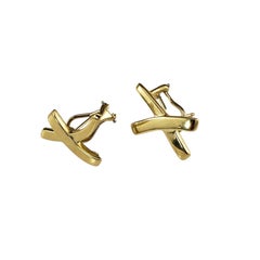 Tiffany & Co. Pendientes "X" Paloma Picasso de oro amarillo de 18 quilates #22972