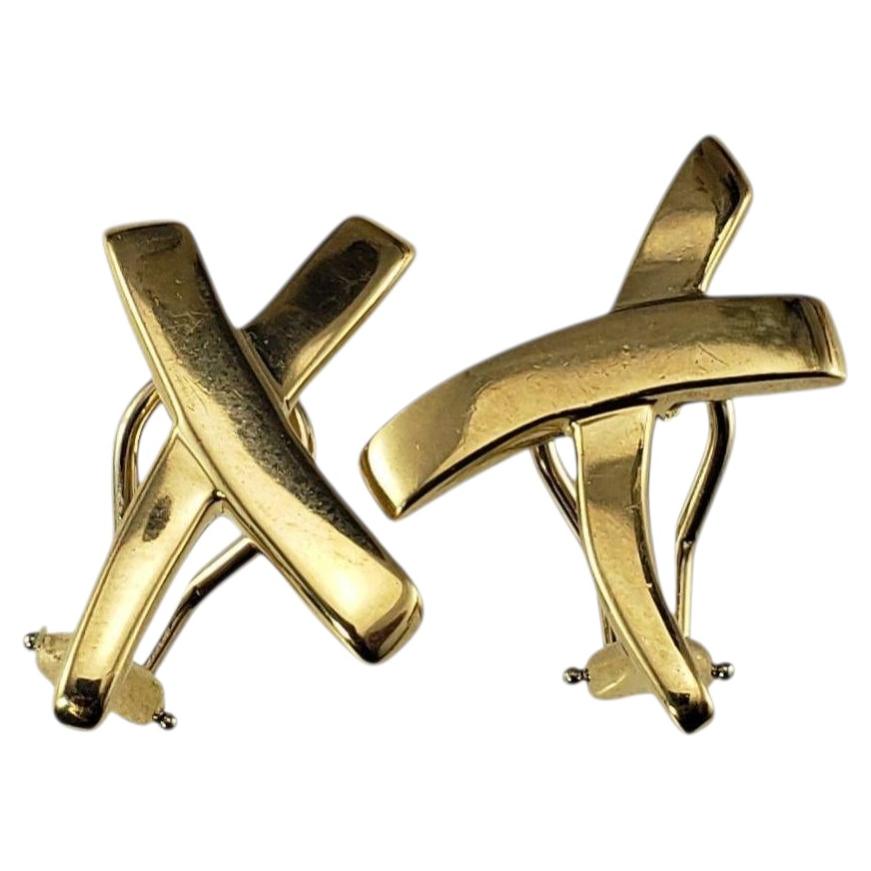 Tiffany & Co. Paloma Picasso 18K Yellow Gold "X" Earrings #22972