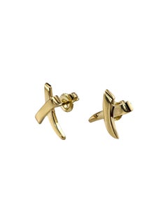 Tiffany & Co. Paloma Picasso 18K Yellow Gold "X" Earrings #24732