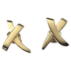 Tiffany & Co. Paloma Picasso 18K Yellow Gold "X" Earrings #24732