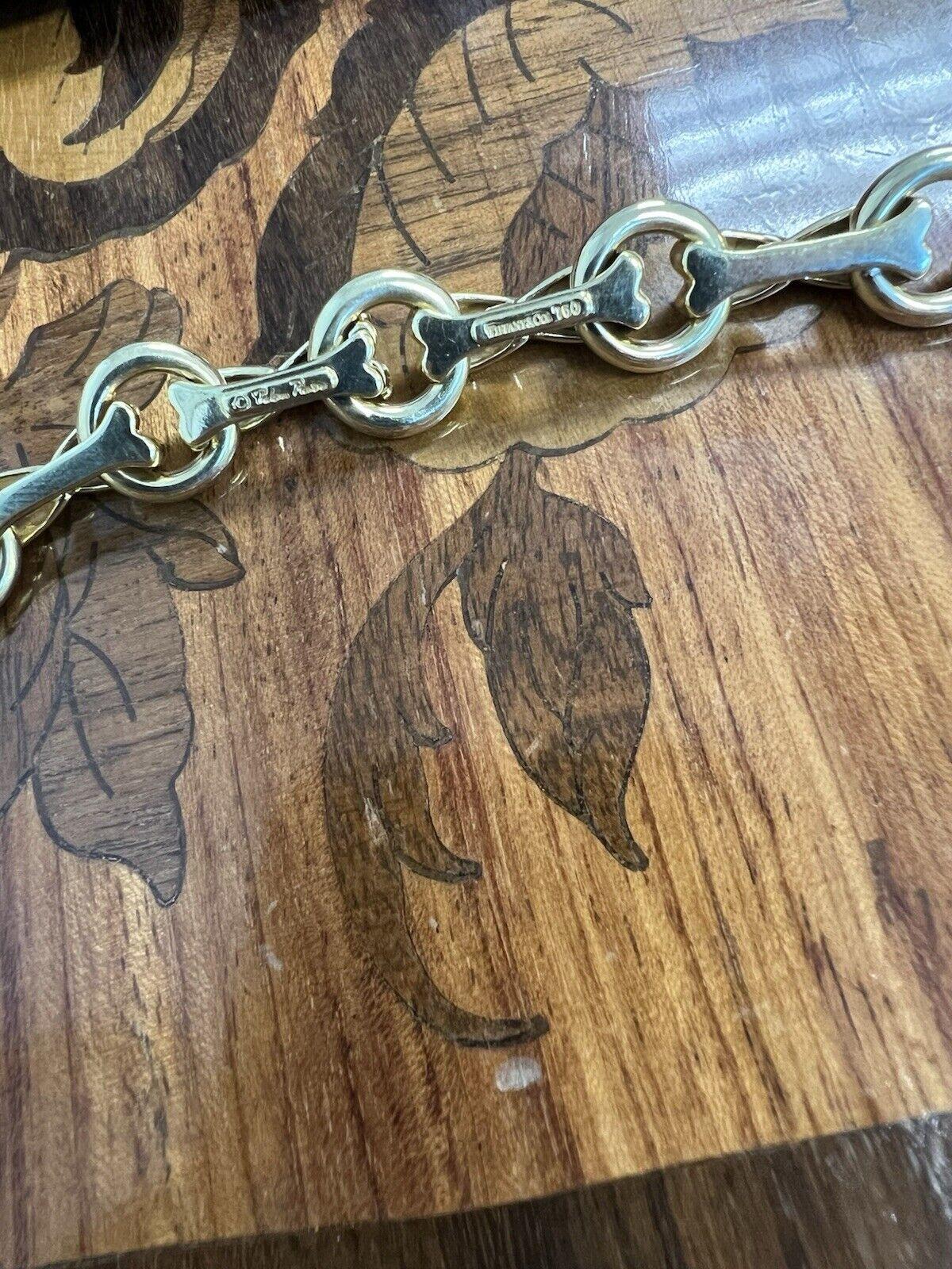 Women's or Men's TIFFANY & CO. PALOMA PICASSO 18k Yellow Gold XO Link Necklace 1990s