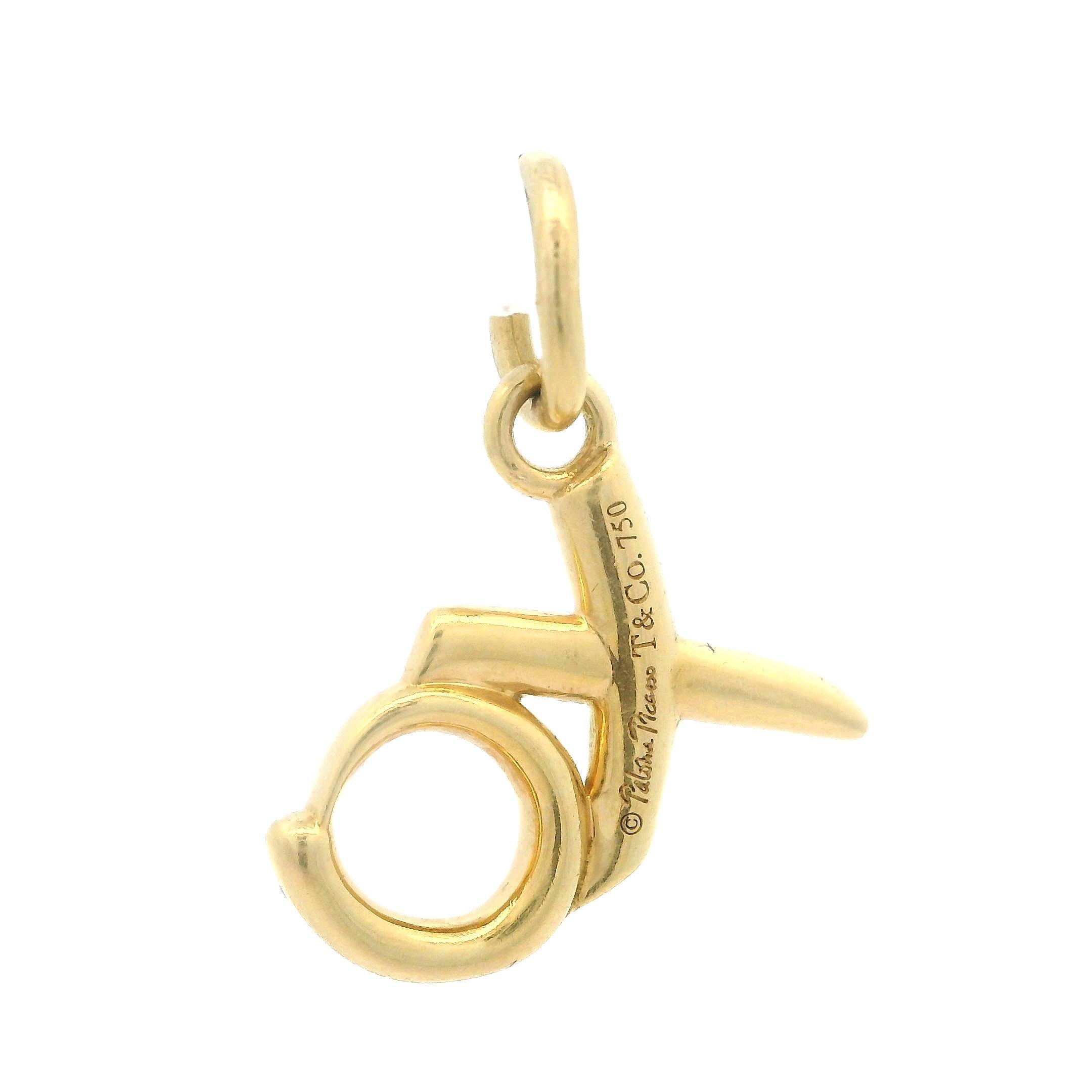 De las mujeres Tiffany & Co. Colgante XO Love and Kisses de oro amarillo de 18k Paloma Picasso