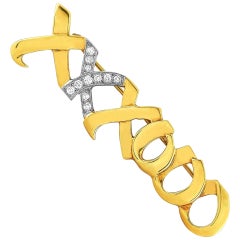Tiffany & Co. Paloma Picasso 18K Yellow/White Gold and 0.25 Carat Diamond Brooch