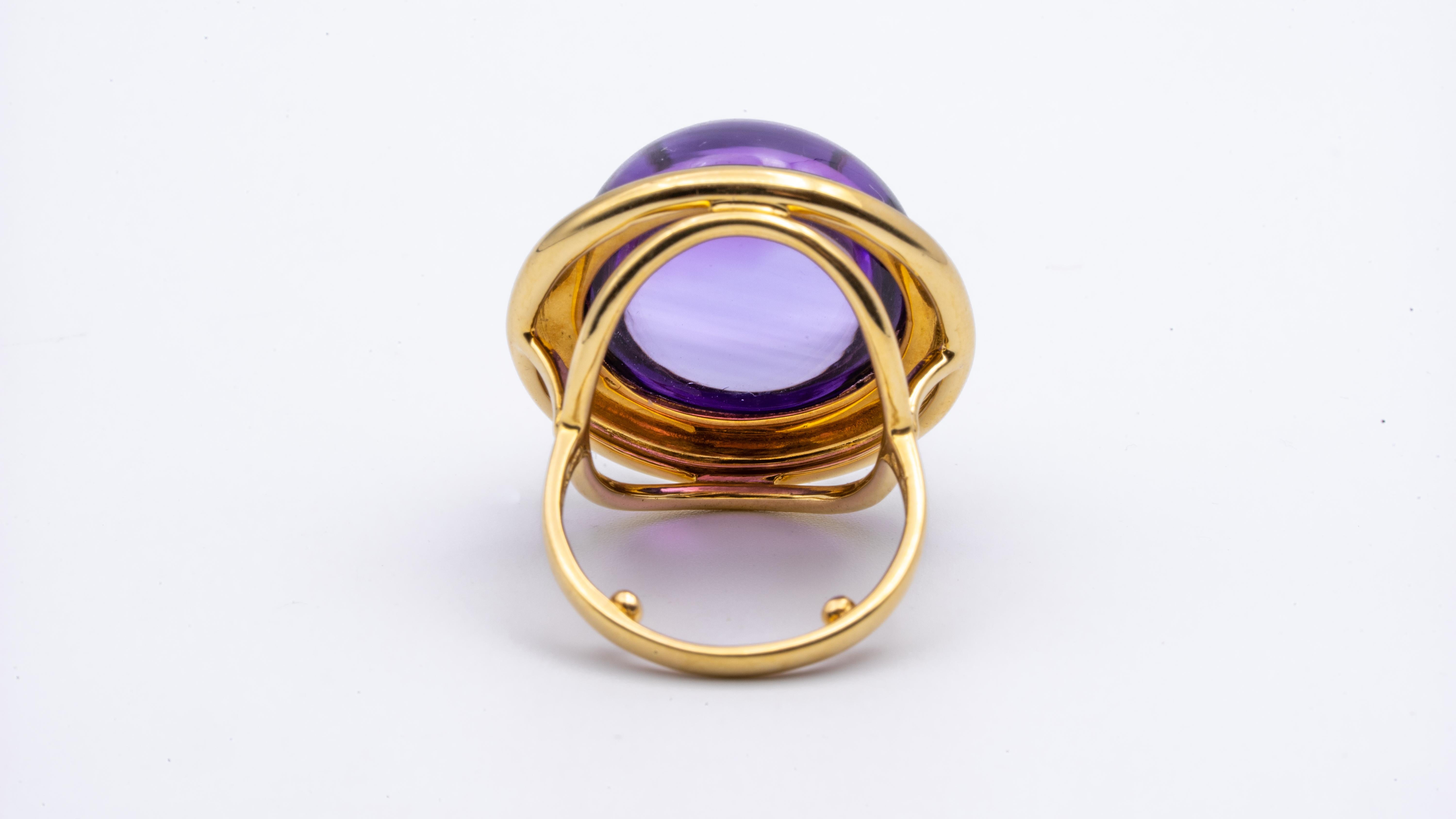 Tiffany & Co. Paloma Picasso 26 Carat Cabochon Amethyst Ring in 18 Karat Gold 1