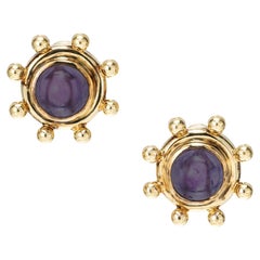 Tiffany & Co. Paloma Picasso Ohrringe, Cabochon Amethyst Gold