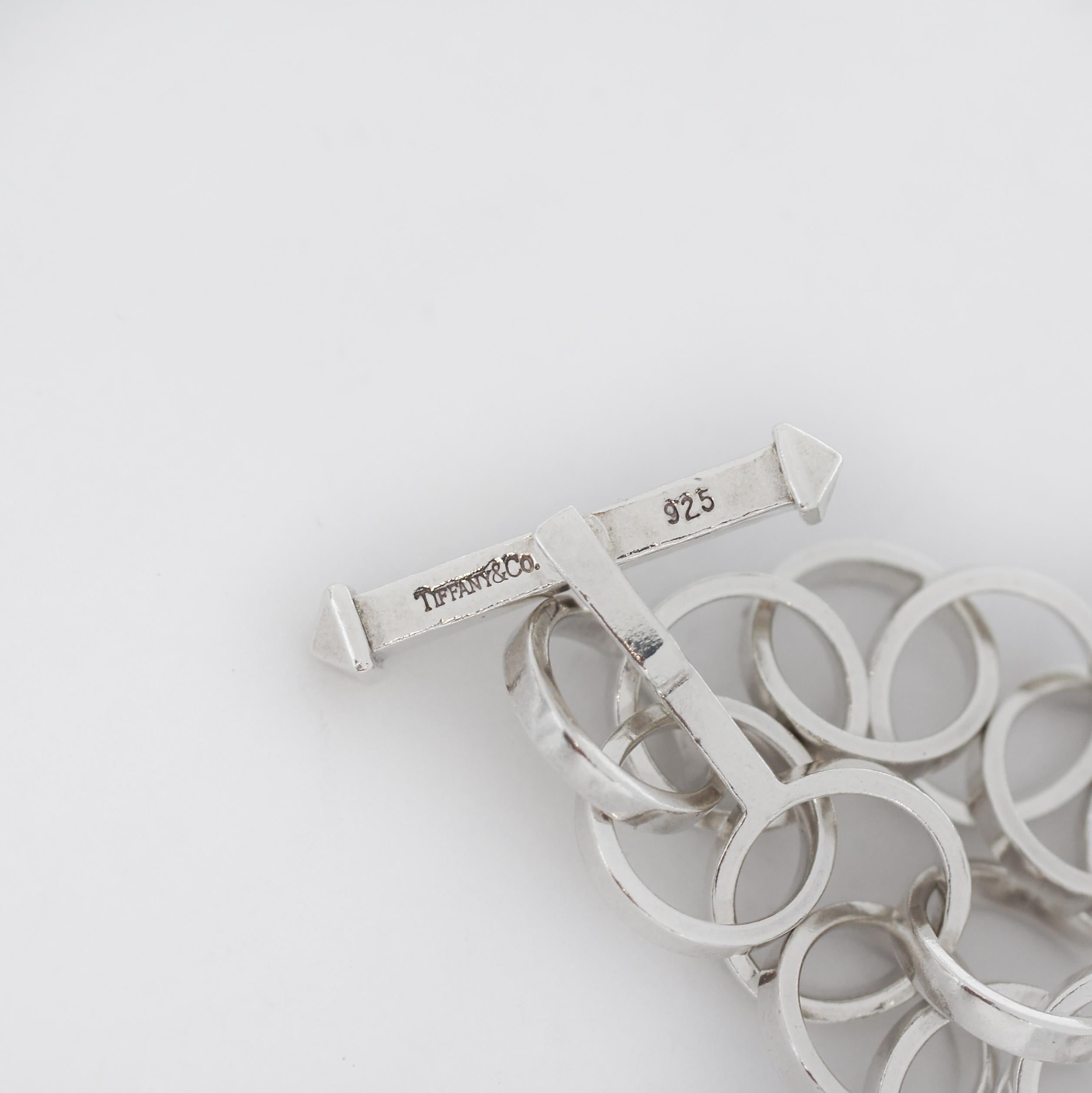 Tiffany & Co. Paloma Picasso Bracelet à chaînes multi-chaînes avec cercles 925 Pour femmes en vente
