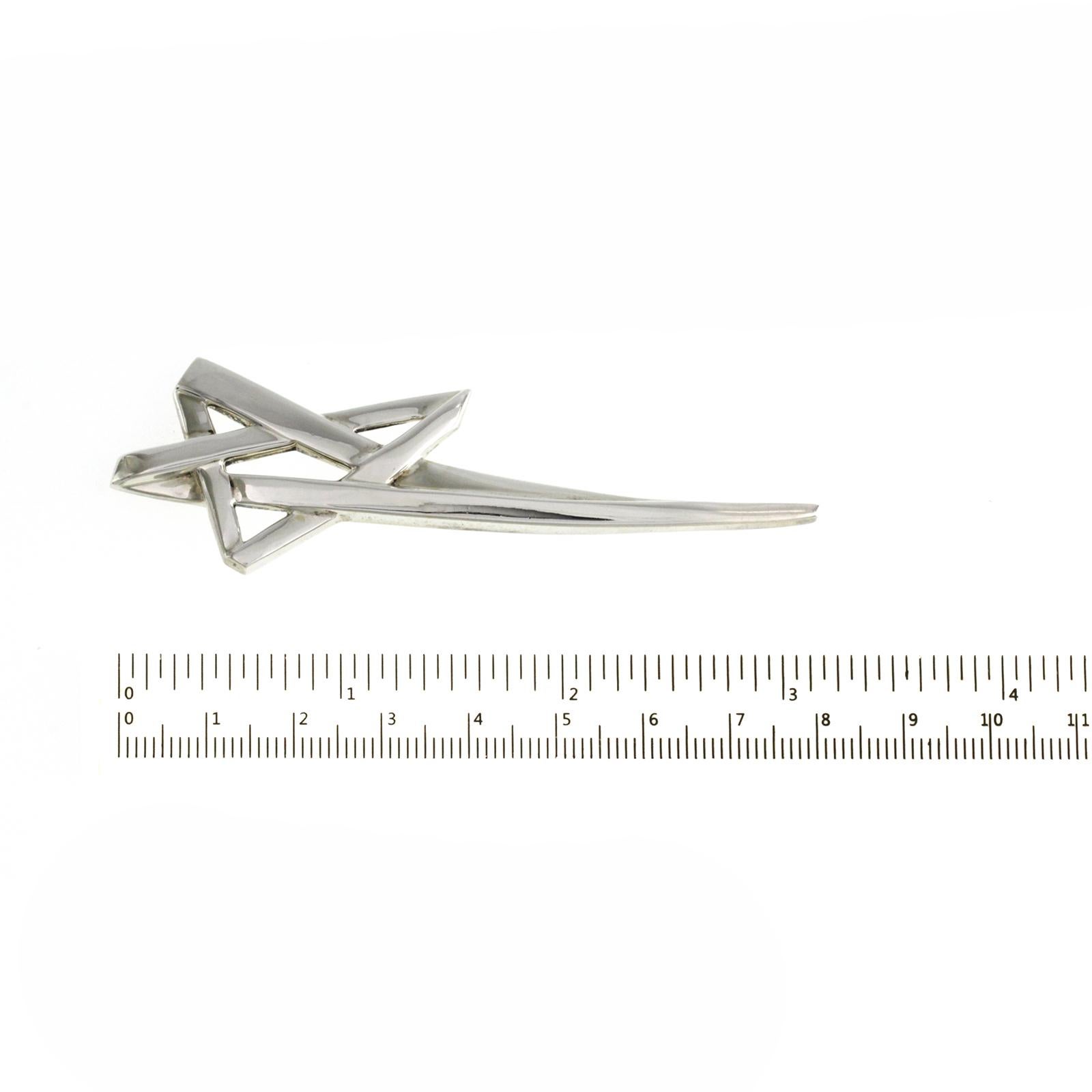 Tiffany & Co. Paloma Picasso 925 Sterling Silber Shooting Star Pin Brosche im Zustand „Hervorragend“ in Los Angeles, CA