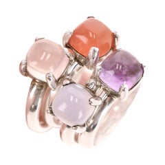 Tiffany & Co. Paloma Picasso 925 Sterling Silver Sugar Stacking Rings