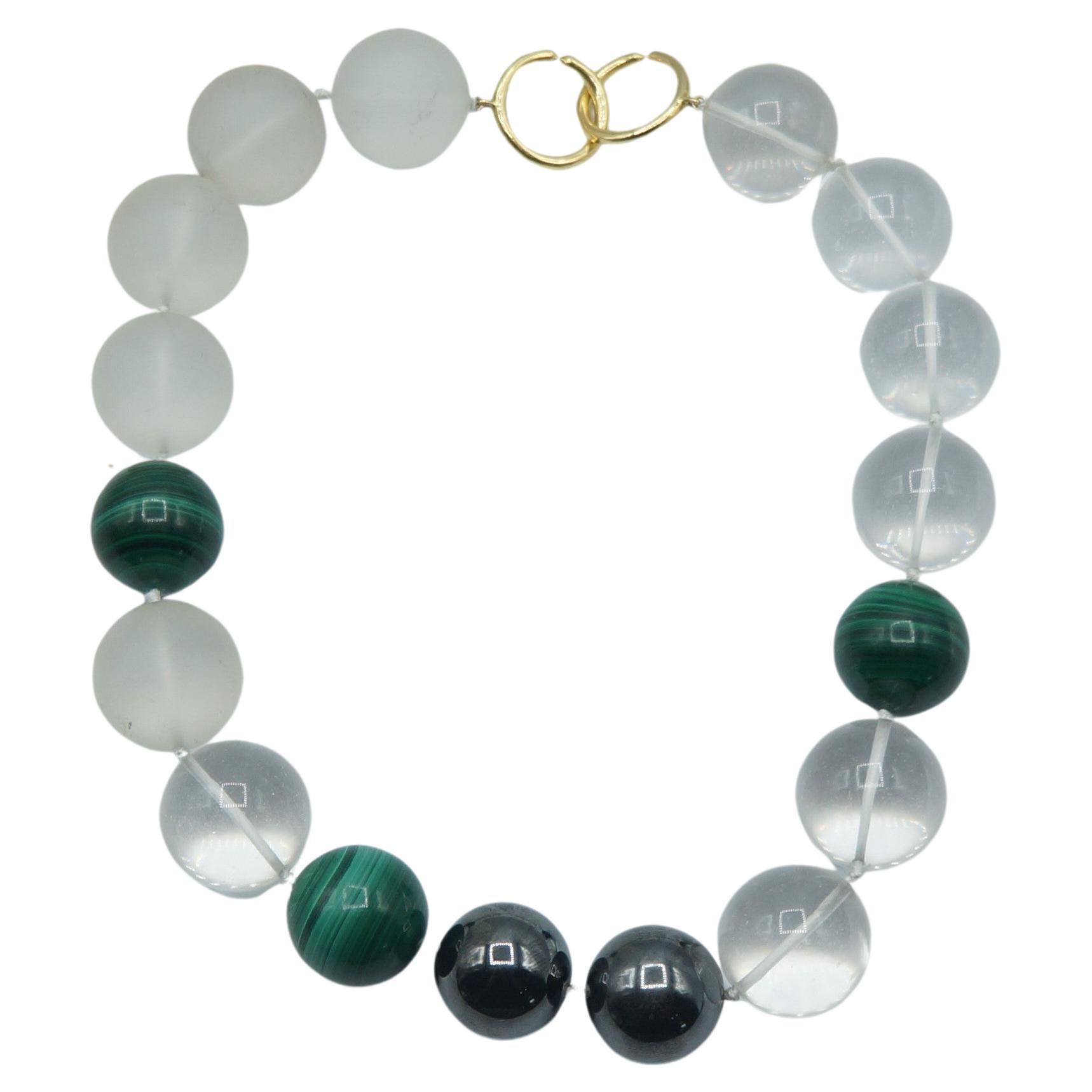 Tiffany & Co. Paloma Picasso Agate and Rock Crystal Beaded Necklace For Sale