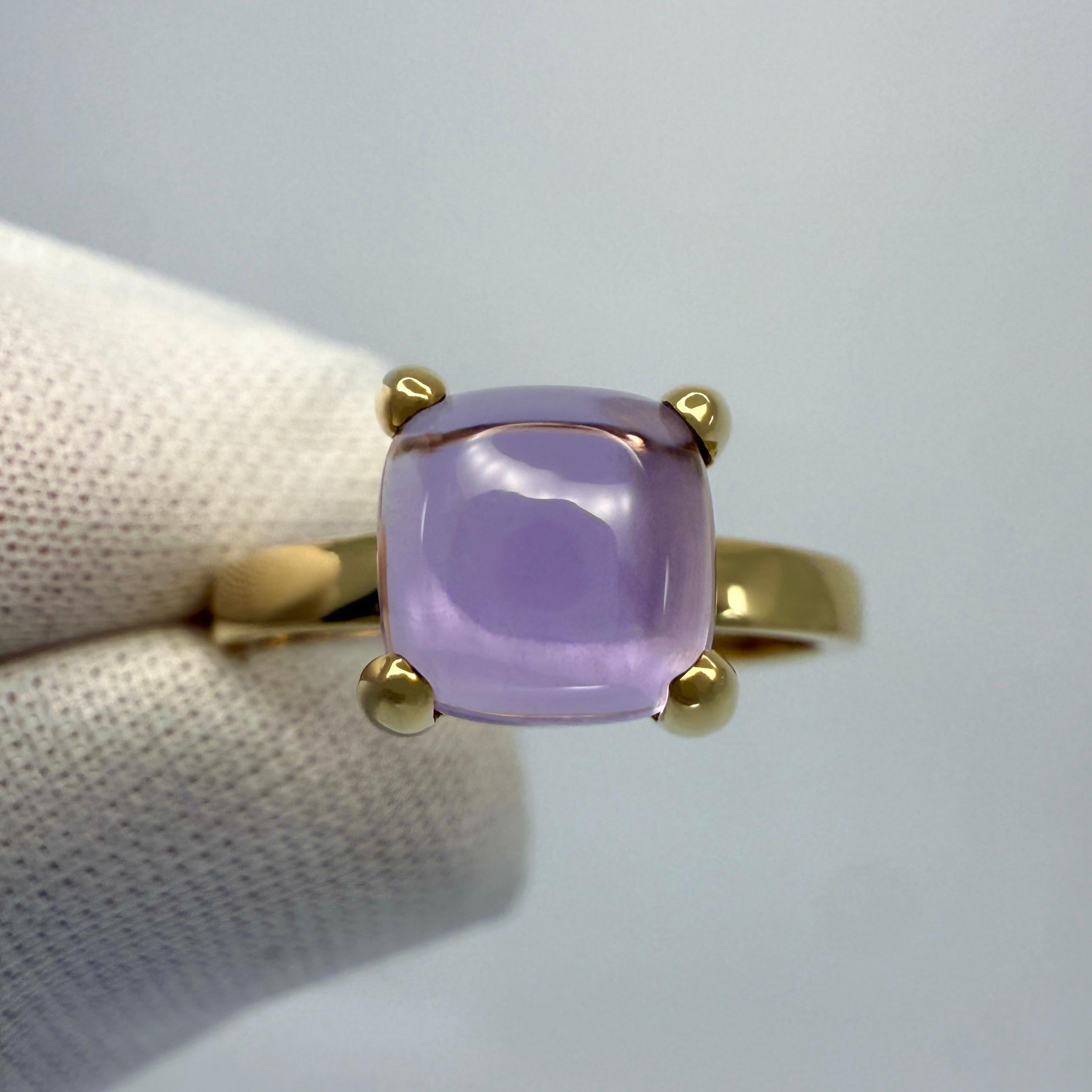 Tiffany & Co. Paloma Picasso Anello in oro giallo 18 carati con ametista e pila di zucchero 53 In condizioni ottime in vendita a Birmingham, GB