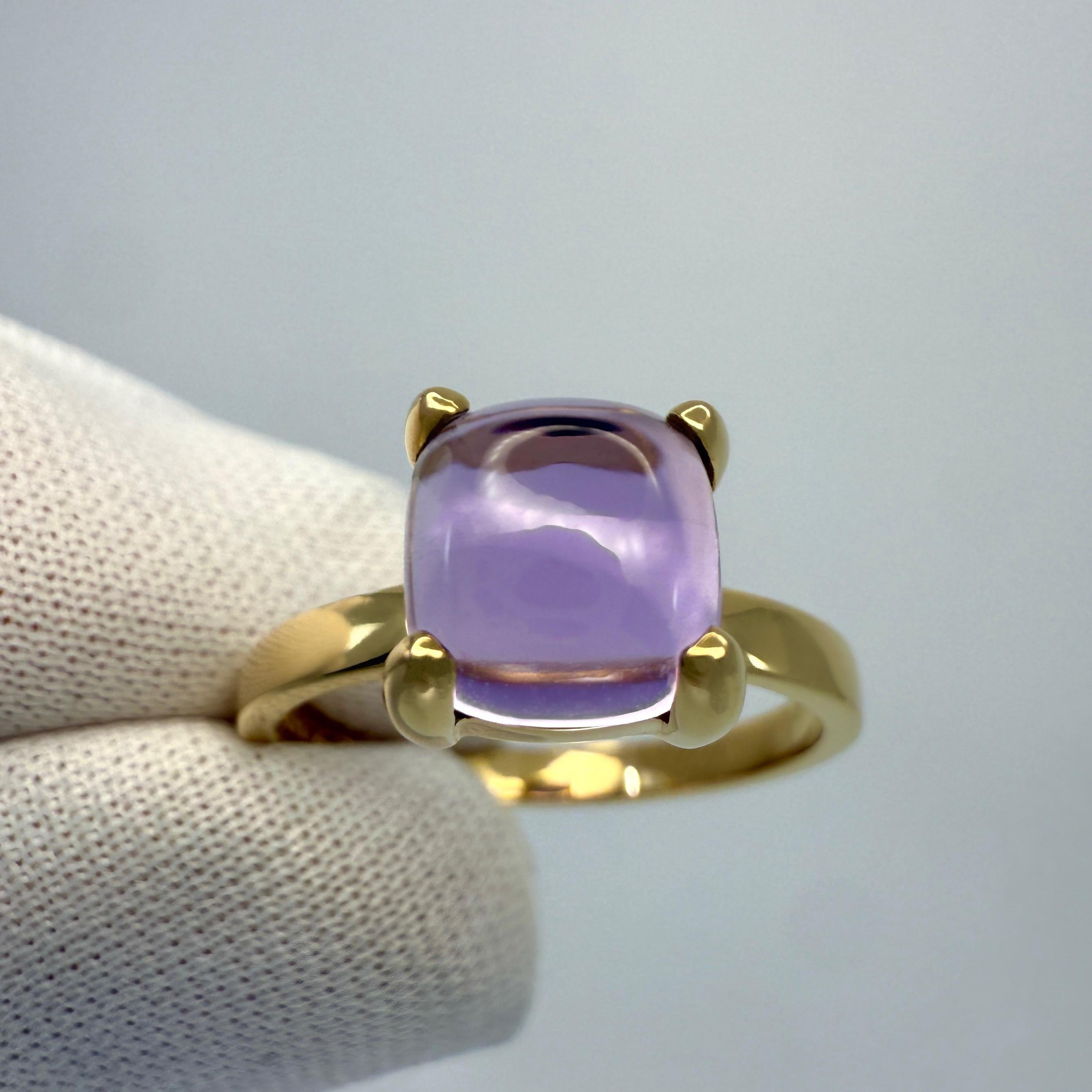 da uomo o donna Tiffany & Co. Paloma Picasso Anello in oro giallo 18 carati con ametista e pila di zucchero 53 in vendita
