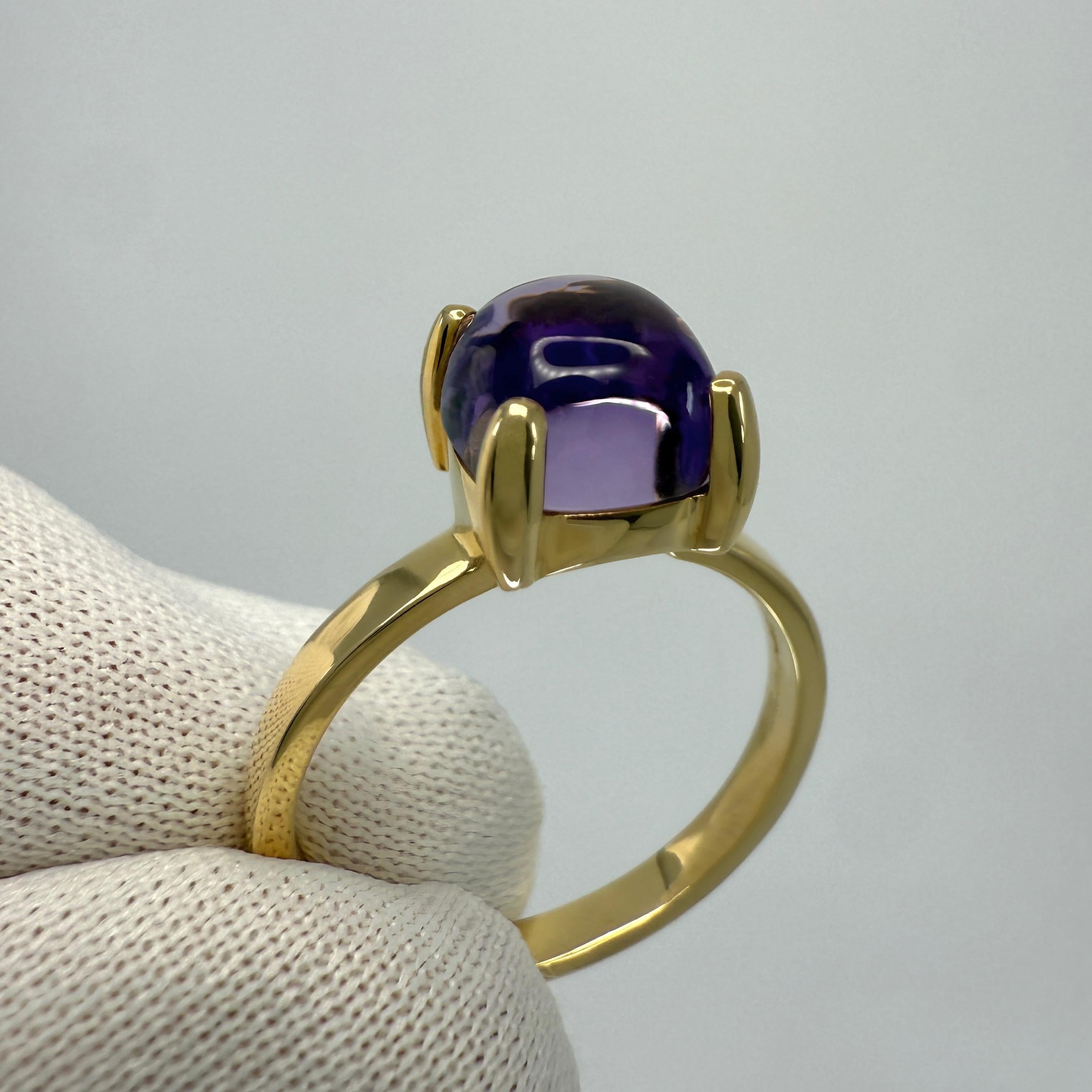 Tiffany & Co. Paloma Picasso Anello in oro giallo 18 carati con ametista e pila di zucchero 53 in vendita 1