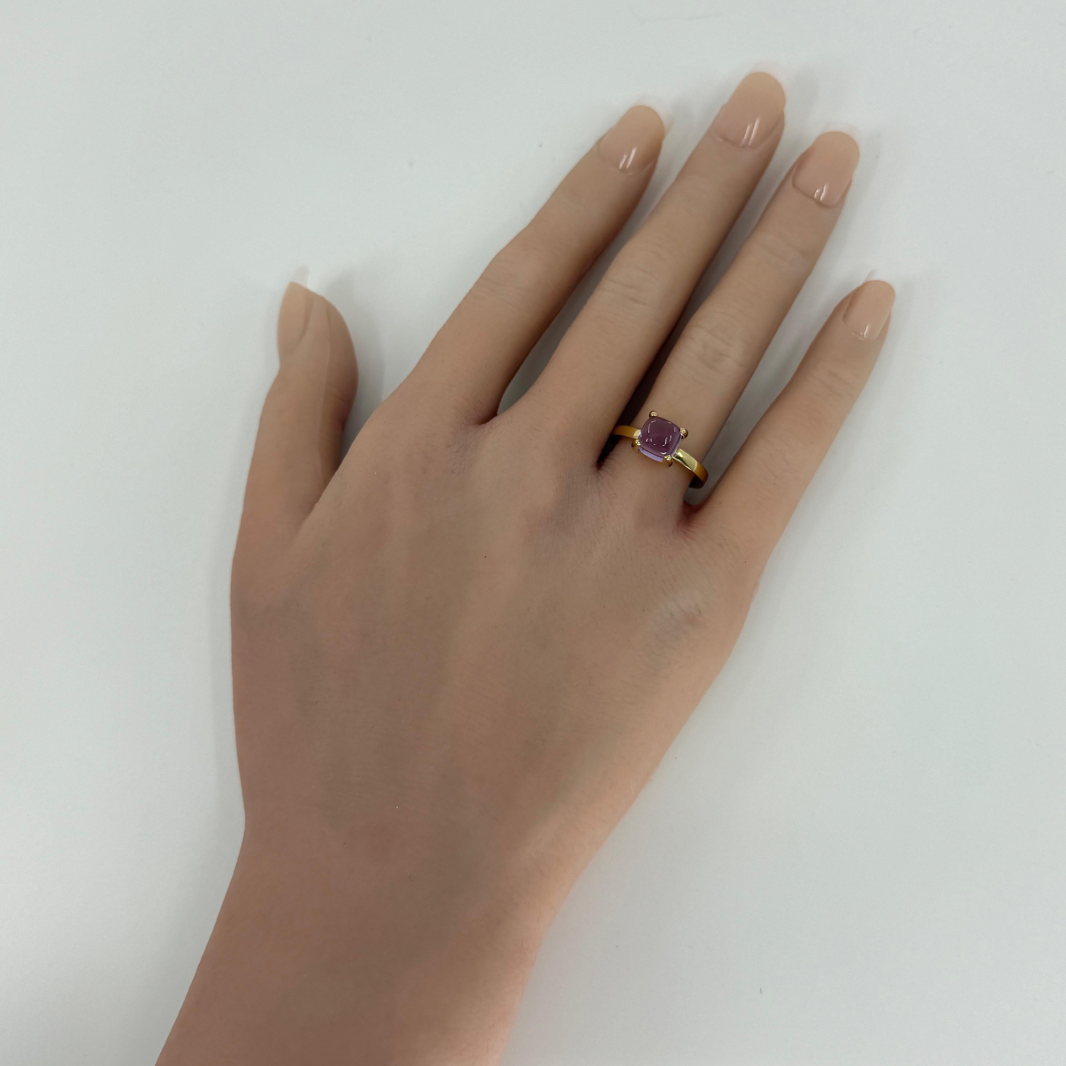 Tiffany & Co. Paloma Picasso Anello in oro giallo 18 carati con ametista e pila di zucchero 53 in vendita 4