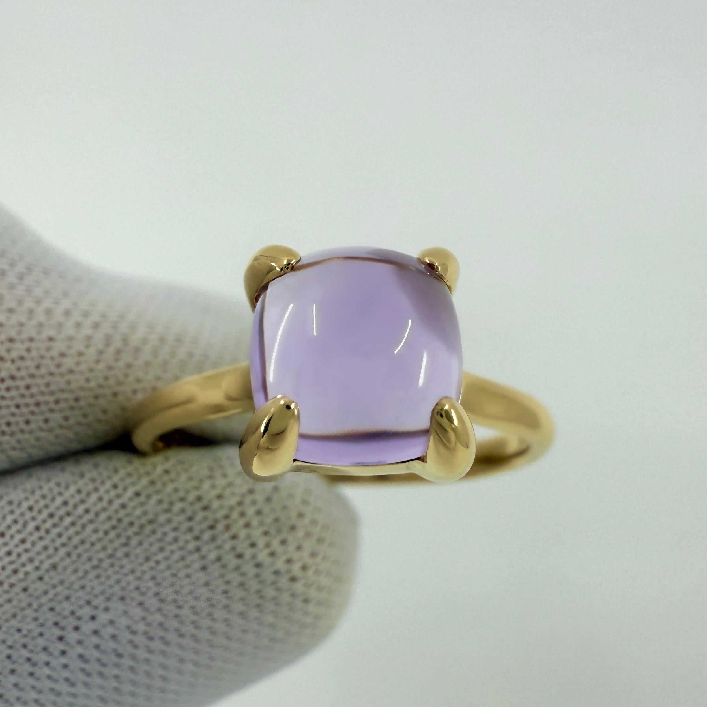 Tiffany & Co. Paloma Picasso, bague en or jaune 18 carats avec améthyste en forme de pain de sucre empilable 6,25 Excellent état - En vente à Birmingham, GB