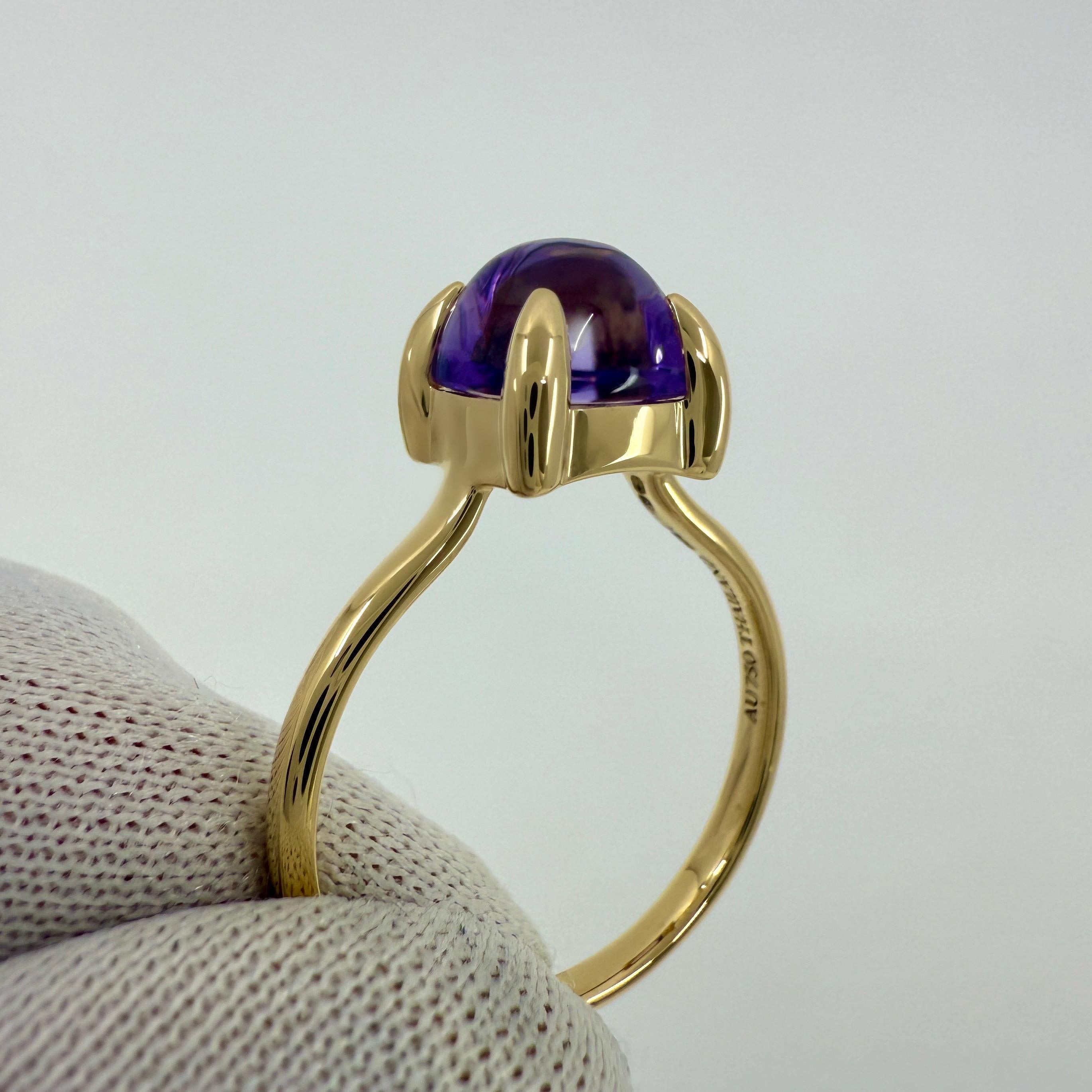 Tiffany & Co. Paloma Picasso, bague en or jaune 18 carats avec améthyste en forme de pain de sucre empilable 6,25 Unisexe en vente