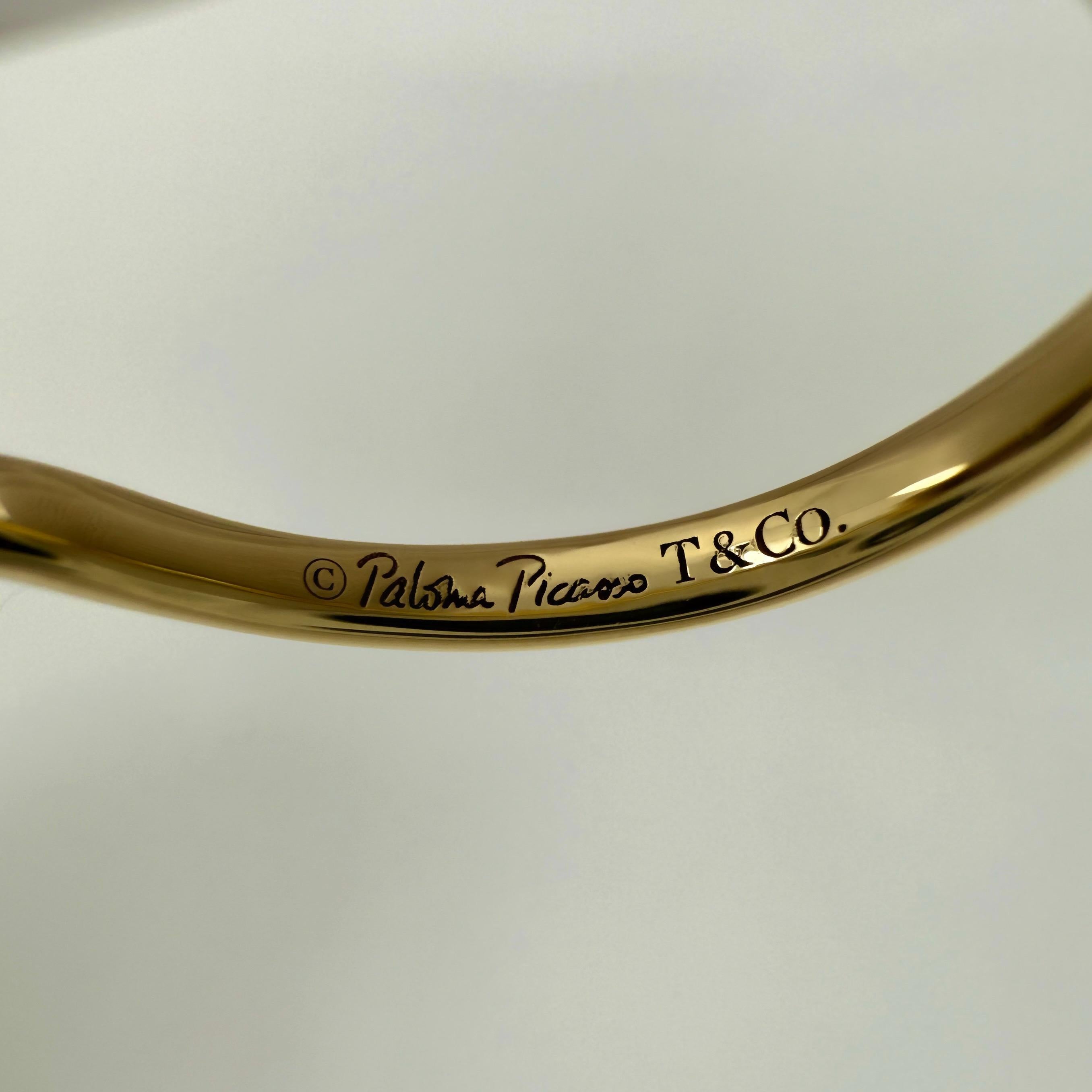 Tiffany & Co. Paloma Picasso, bague en or jaune 18 carats avec améthyste en forme de pain de sucre empilable 6,25 en vente 3