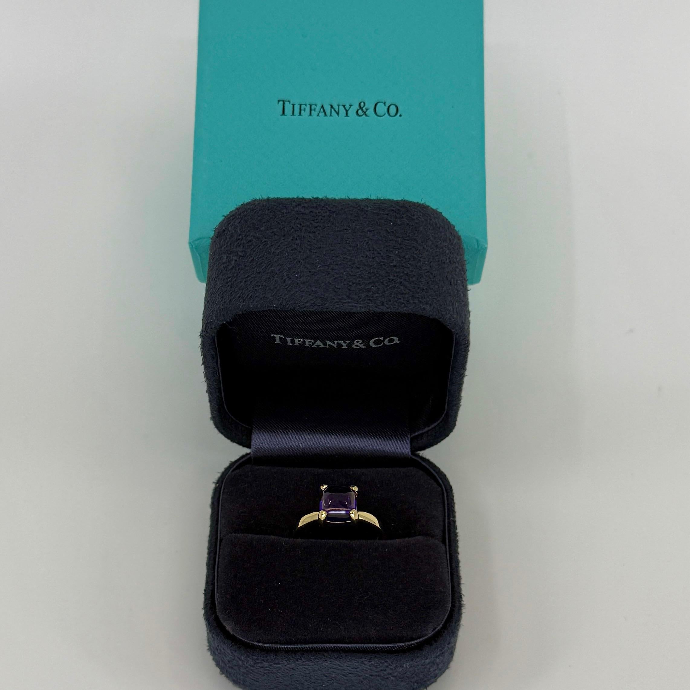 Tiffany & Co. Paloma Picasso Anello in oro giallo 18k con ametista e pila di zucchero US5 in vendita 5