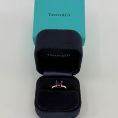 Tiffany & Co. Paloma Picasso Amethyst Sugar Stack Loaf 18k Yellow Gold Ring US5