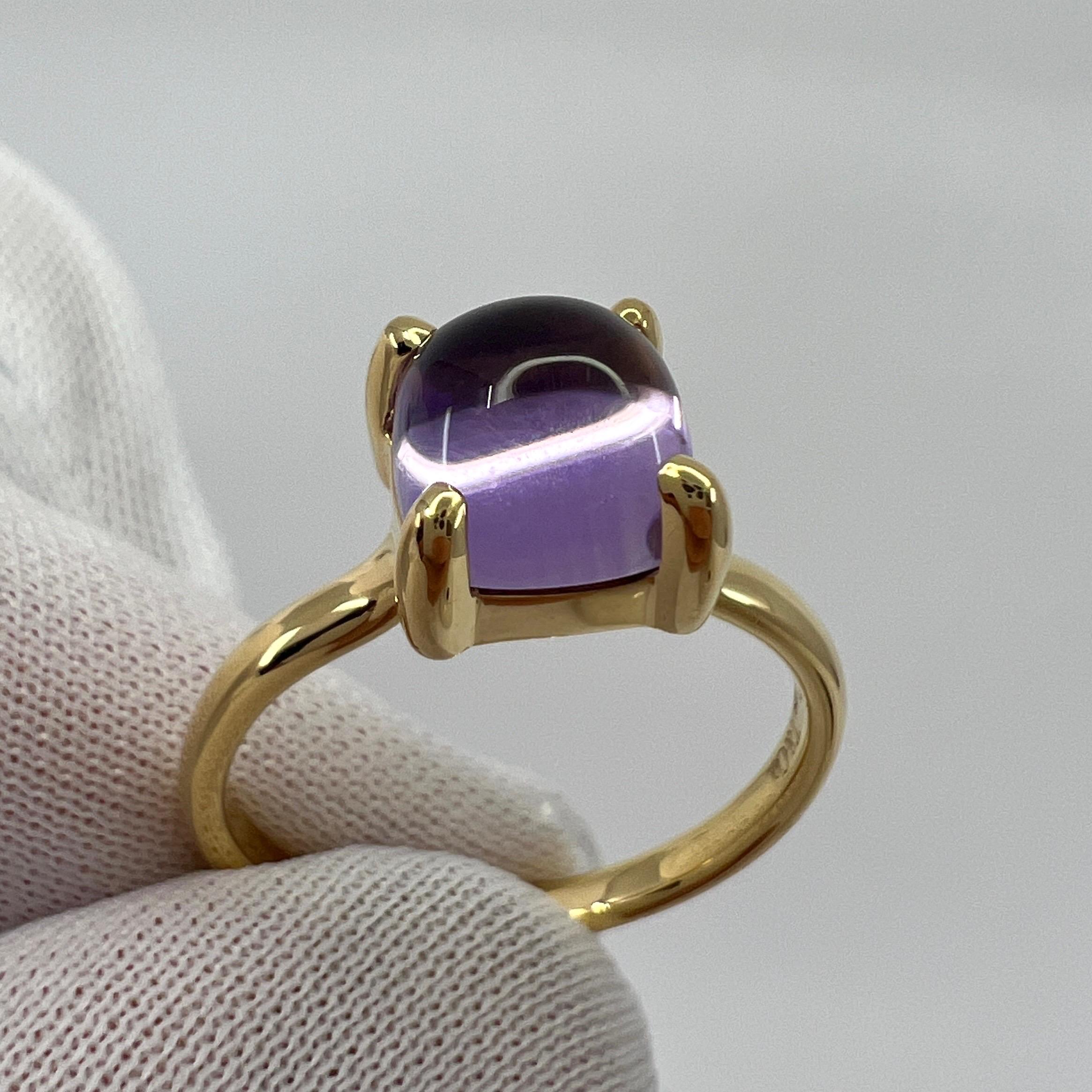 Vintage Tiffany & Co. Anillo Paloma Picasso de oro amarillo de 18 quilates con amatista.

Un precioso y raro anillo de amatista púrpura de la colección Paloma Picasso de Tiffany & Co.

Las casas de alta joyería como Tiffany sólo utilizan las mejores