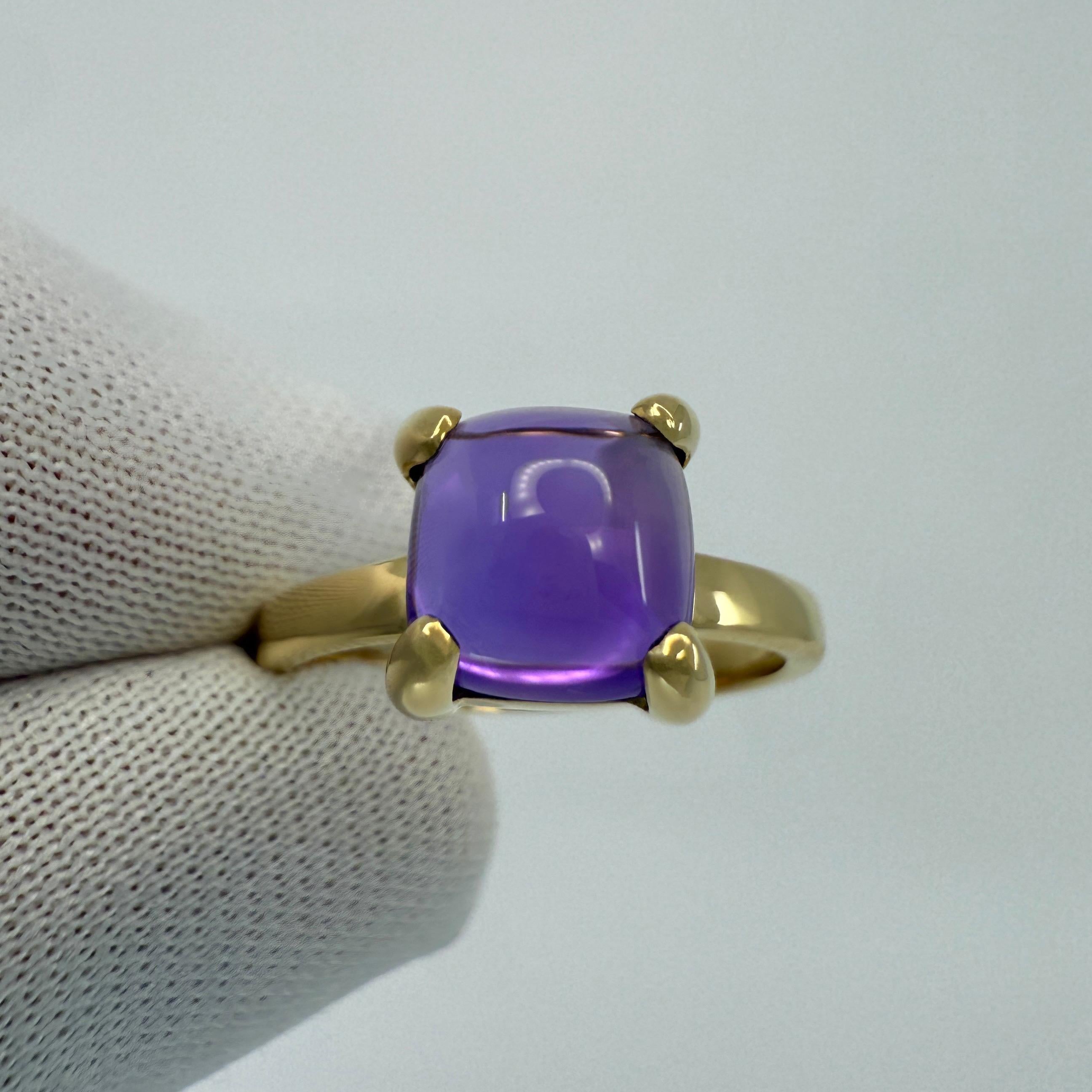 Pan di zucchero Tiffany & Co. Paloma Picasso Anello in oro giallo 18k con ametista e pila di zucchero US5 in vendita