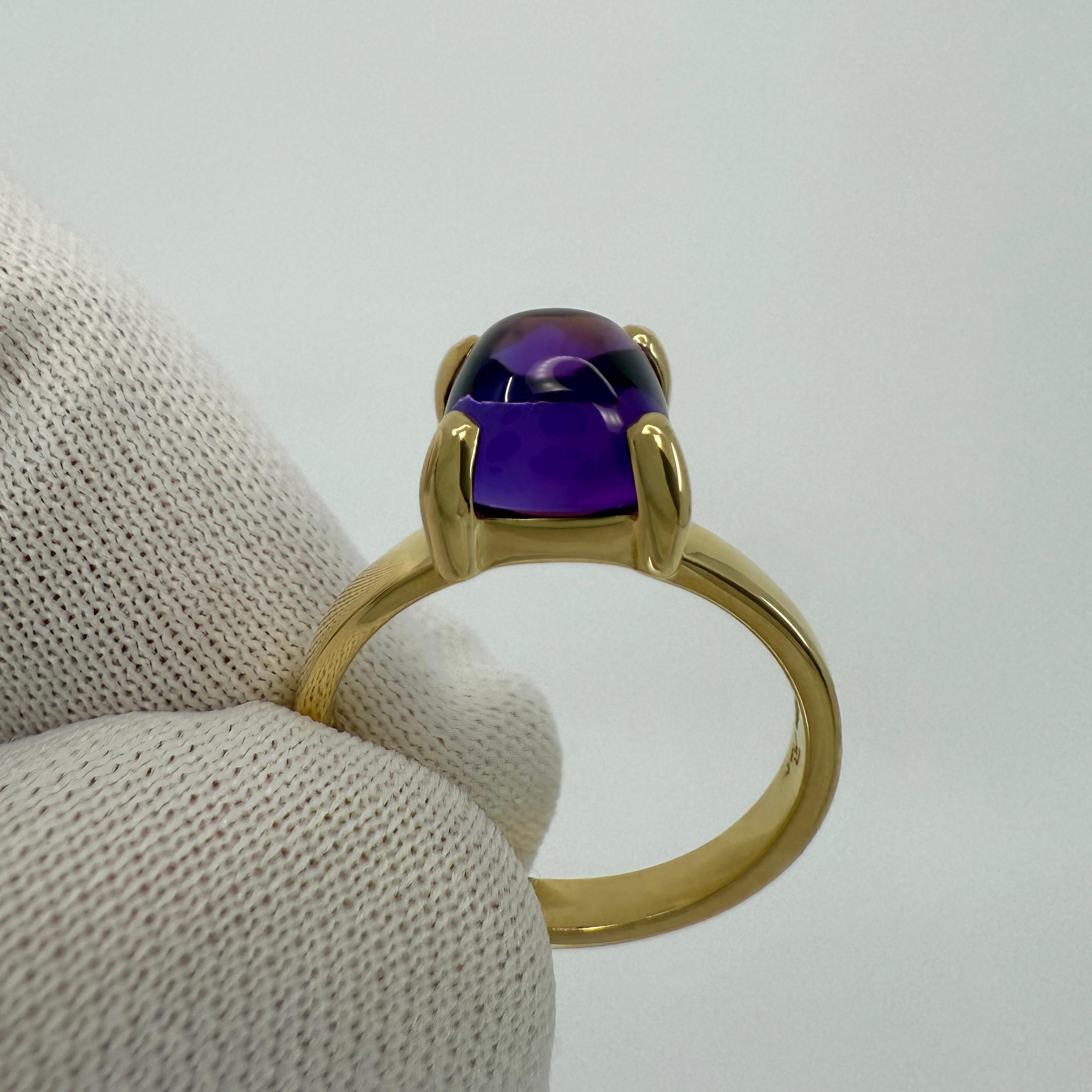 Tiffany & Co. Paloma Picasso Anello in oro giallo 18k con ametista e pila di zucchero US5 In condizioni ottime in vendita a Birmingham, GB