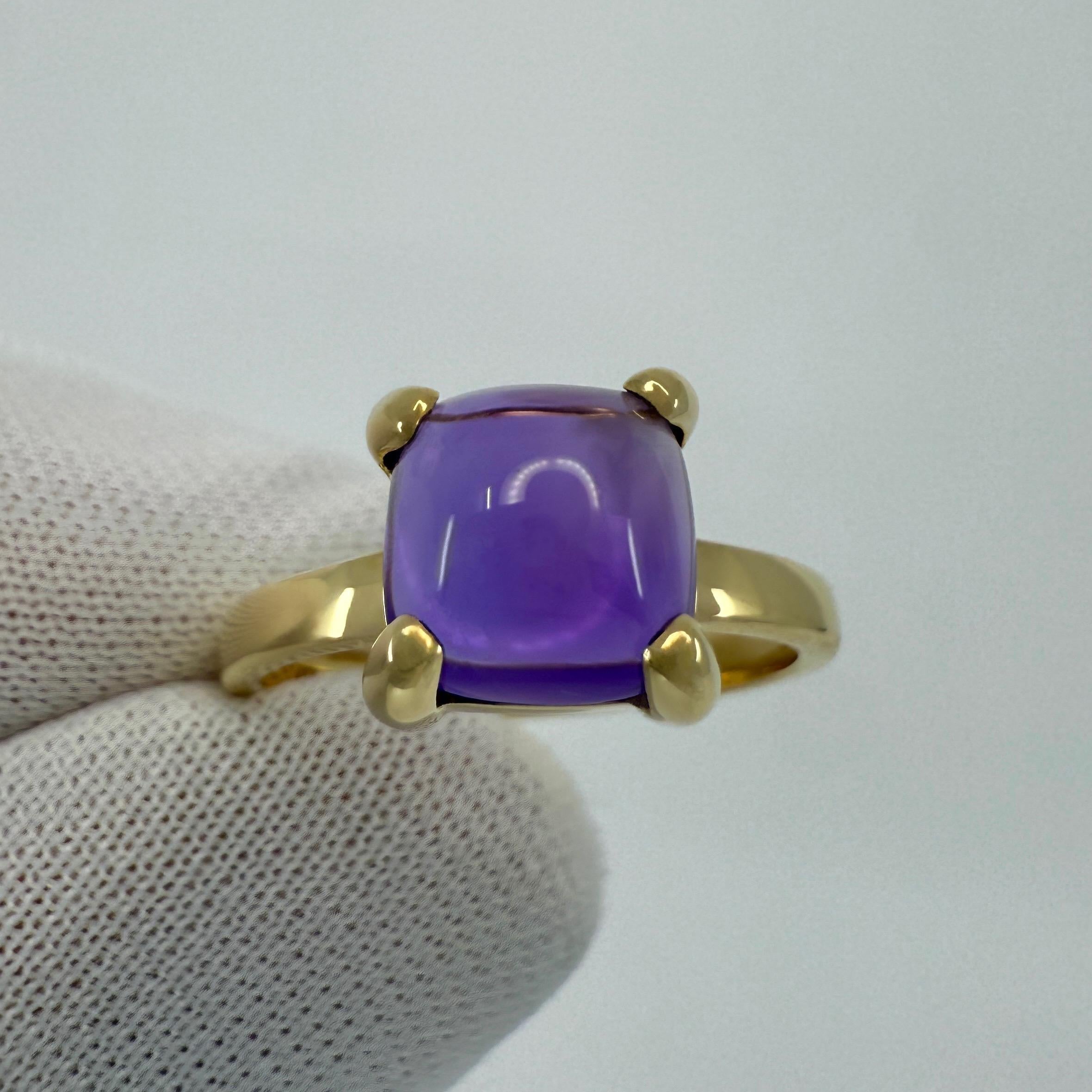 Tiffany & Co. Paloma Picasso Anello in oro giallo 18k con ametista e pila di zucchero US5 in vendita 3