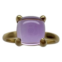 Tiffany & Co. Paloma Picasso Amethyst Sugar Stack Loaf 18k Yellow Gold Ring US5