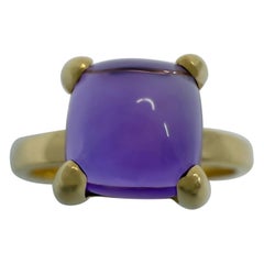 Tiffany & Co. Paloma Picasso Amethyst Sugar Stack Loaf 18k Yellow Gold Ring US5