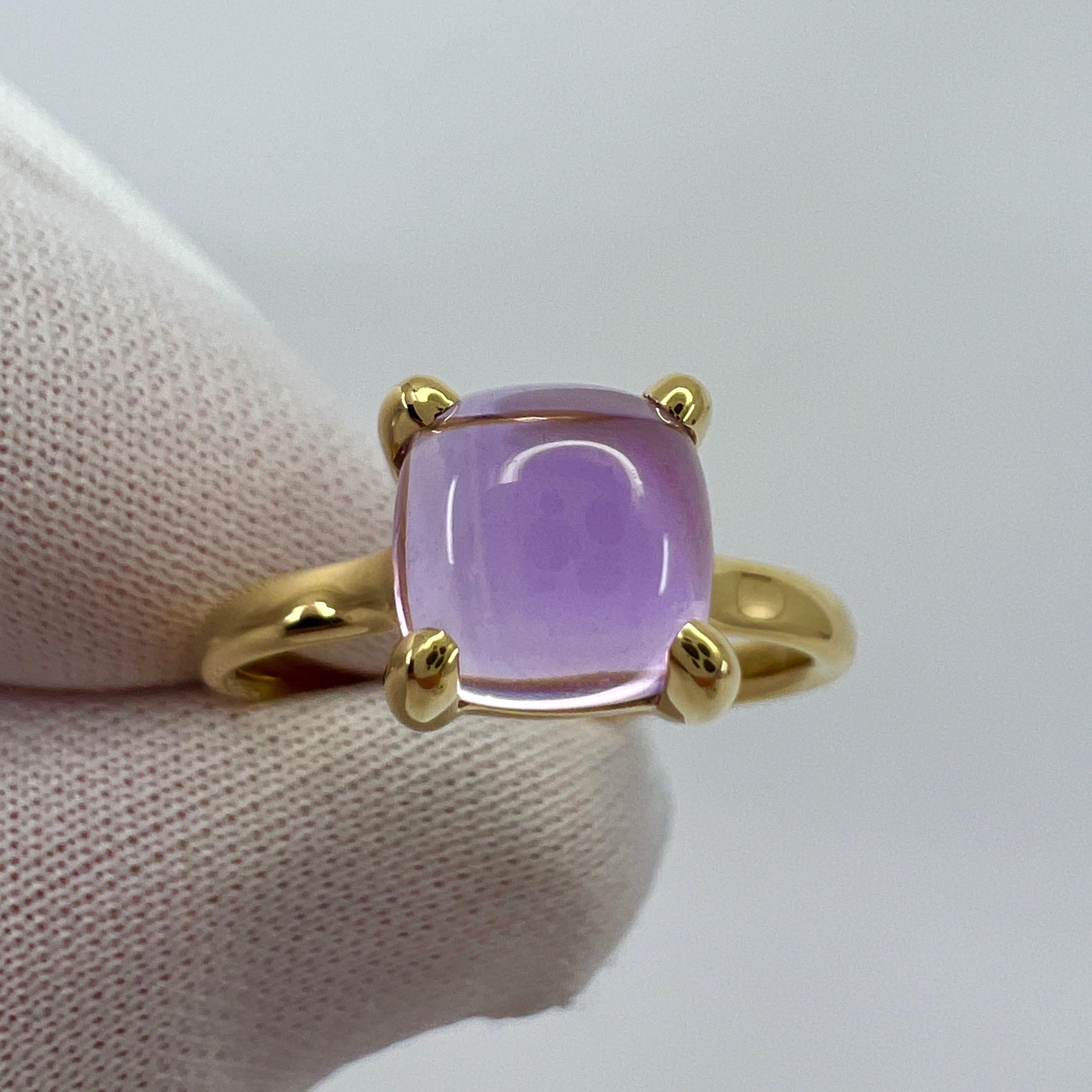 Tiffany & Co. Paloma Picasso Amethyst Sugar Stack Loaf 18k Yellow Gold Ring US7 In Excellent Condition In Birmingham, GB