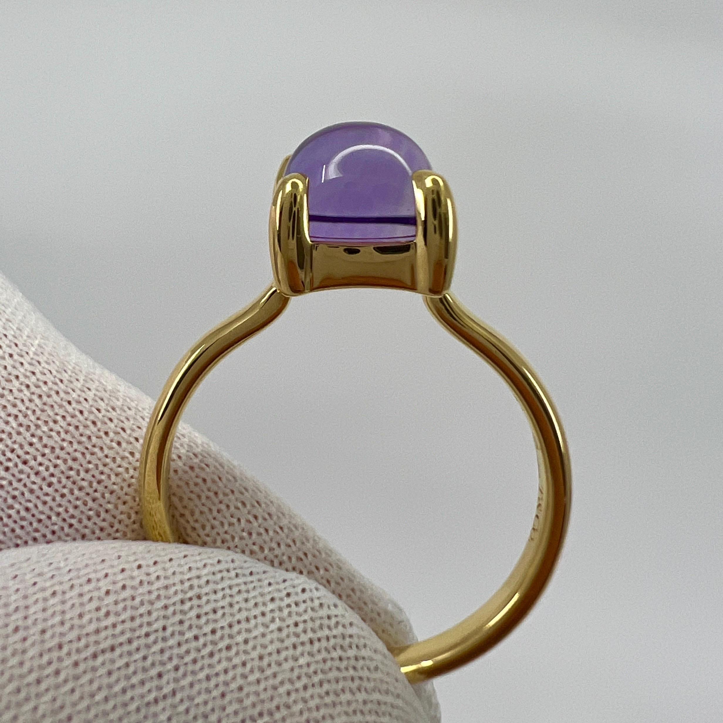 Tiffany & Co. Paloma Picasso Amethyst Sugar Stack Loaf 18k Yellow Gold Ring US7 2
