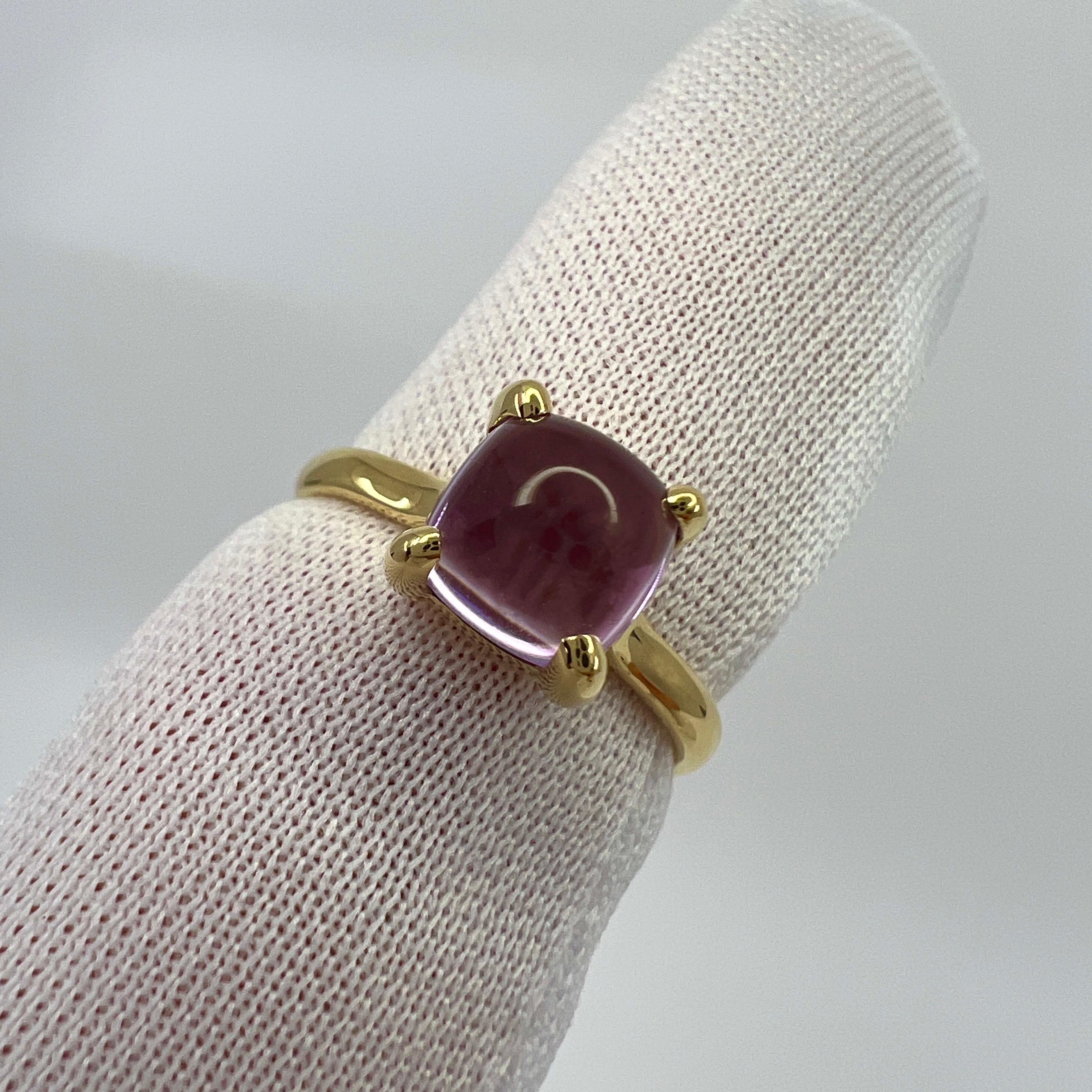 Tiffany & Co. Paloma Picasso Amethyst Sugar Stack Loaf 18k Yellow Gold Ring US7 4