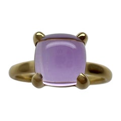 Tiffany & Co. Paloma Picasso Amethyst Sugar Stack Loaf 18k Yellow Gold Ring US7