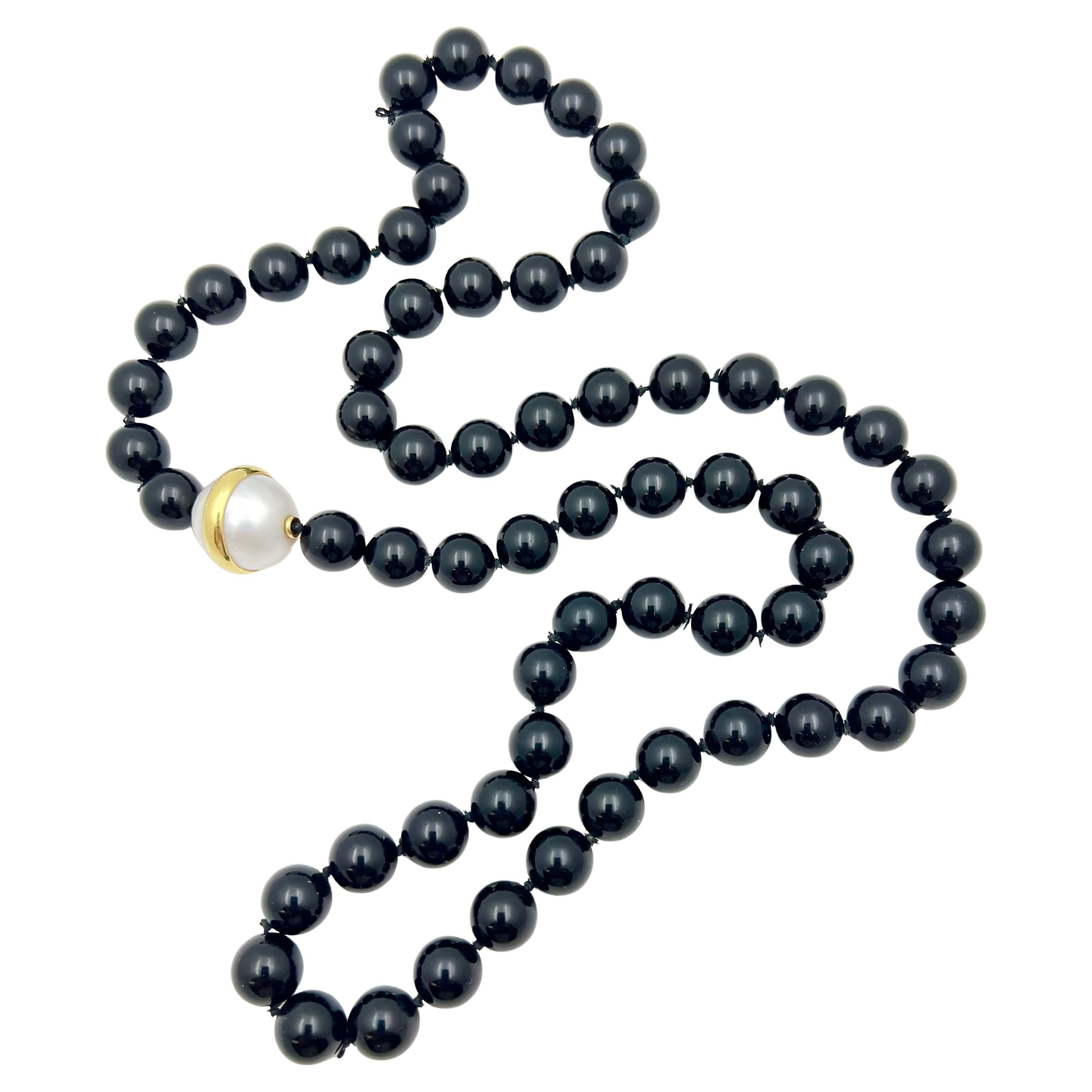 Tiffany & Co. Paloma Picasso Collana con perle dei mari del sud e onice nero