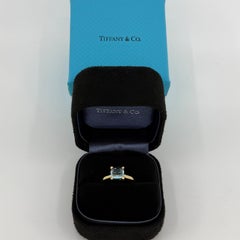 Tiffany & Co Paloma Picasso Blue Topaz Sugarstack Loaf 18k Yellow Gold Ring 55 O