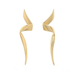 Tiffany & Co. Paloma Picasso Chrysalis Vintage Drop Earrings - Yellow Gold 18k