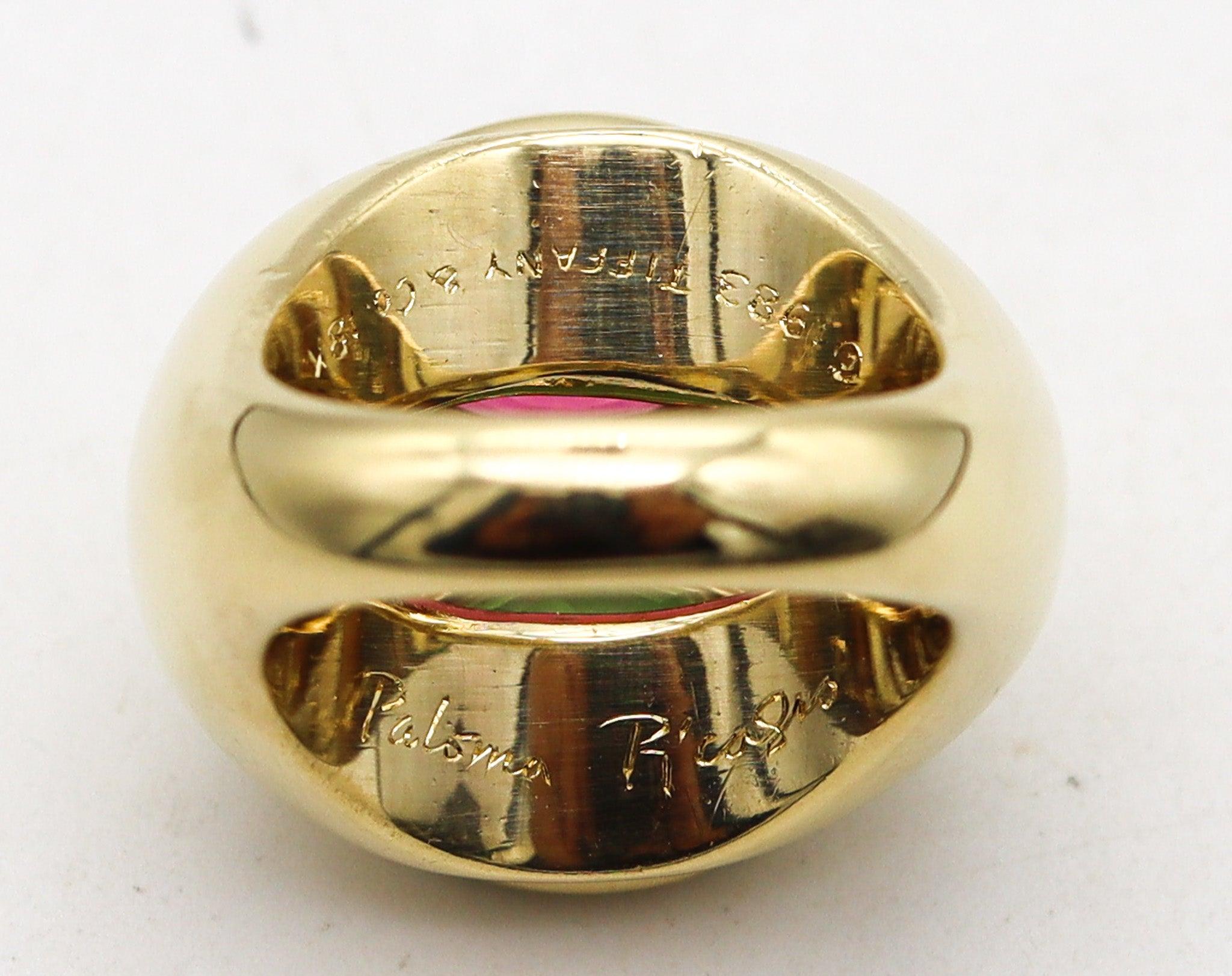 TIFFANY & CO Paloma Picasso Cocktail Ring 18Kt Gold And 9.69 Ctw Tourmalines 4