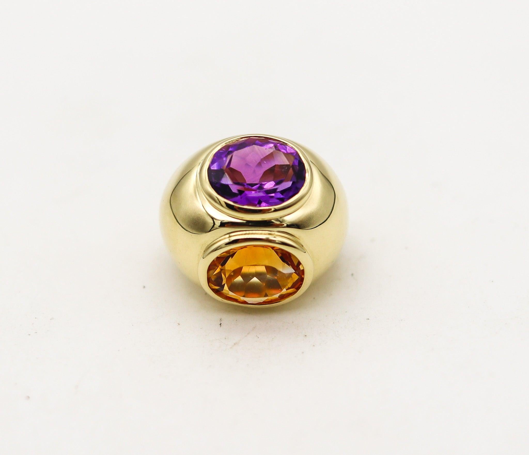 TIFFANY & CO Paloma Picasso Cocktail Ring 18Kt Gold With 8.41 Ctw Gemstones In Good Condition In Miami, FL