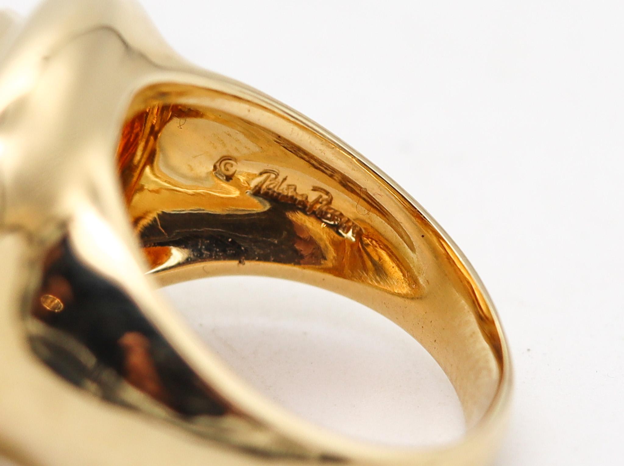 Tiffany & Co. Paloma Picasso Cocktail Ring in 18 Karat Gold with 9.37cts Citrine In Excellent Condition In Miami, FL