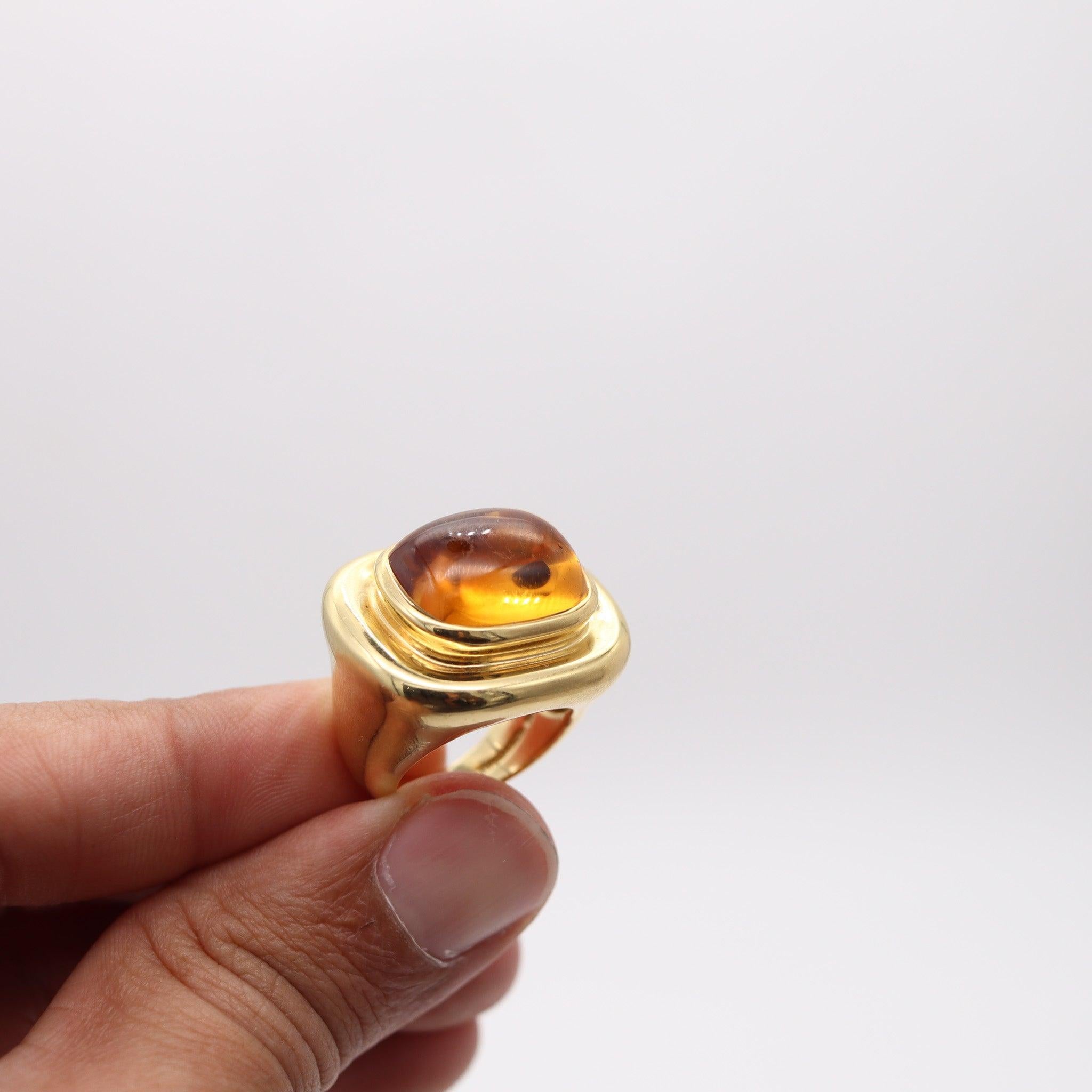 TIFFANY & CO. Paloma Picasso Cocktail Ring In 18Kt Yellow Gold 15.87 Cts Citrine 2
