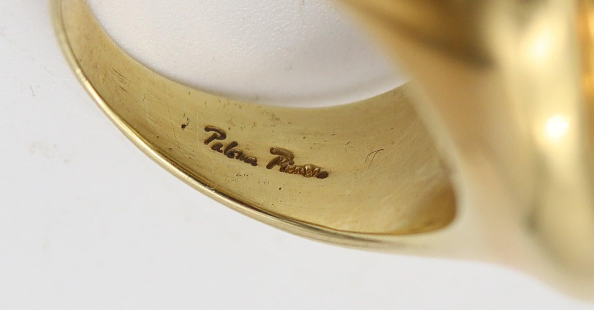 TIFFANY & CO. Bague cocktail Paloma Picasso en or jaune 18 carats avec péridot 9,45 carats en vente 1