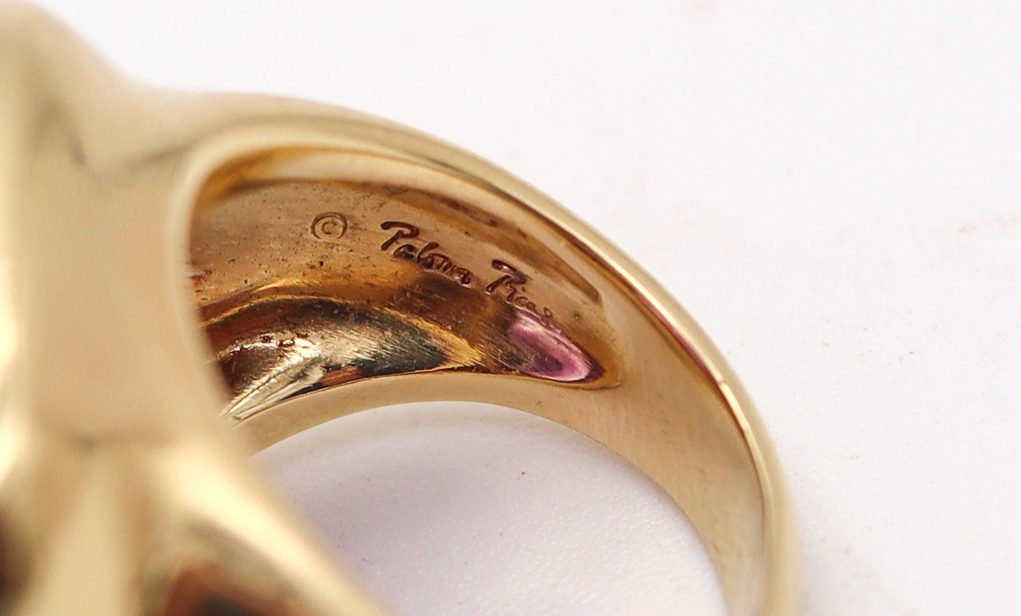 TIFFANY & CO. Paloma Picasso Cocktailring aus 18 Karat Gelbgold mit 9,48 Karat Amethyst im Angebot 1