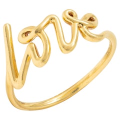 Tiffany & Co. Paloma Picasso Contemporary 18 Karat Yellow Gold Love Band Ring