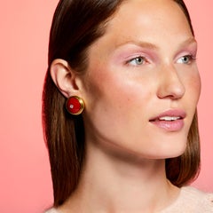 Tiffany & Co., Paloma Picasso Coral and Diamond Earrings, 1980