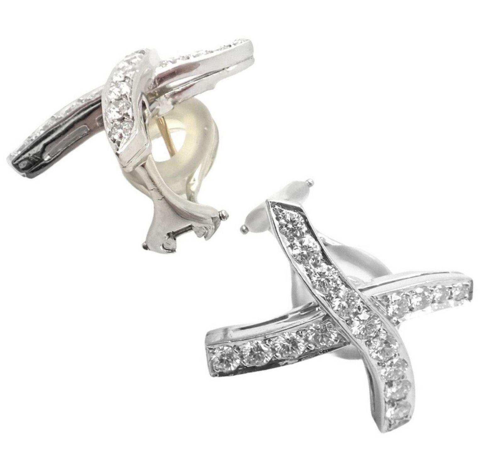 tiffany diamond x earrings