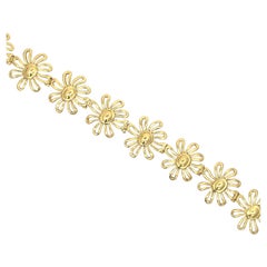 Vintage Tiffany & Co. Paloma Picasso Daisy Bracelet 34.6 Grams 18 Karat Yellow Gold