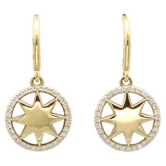 Tiffany & Co. Paloma Picasso Diamond 18 Karat Gold Sunburst Drop Earrings