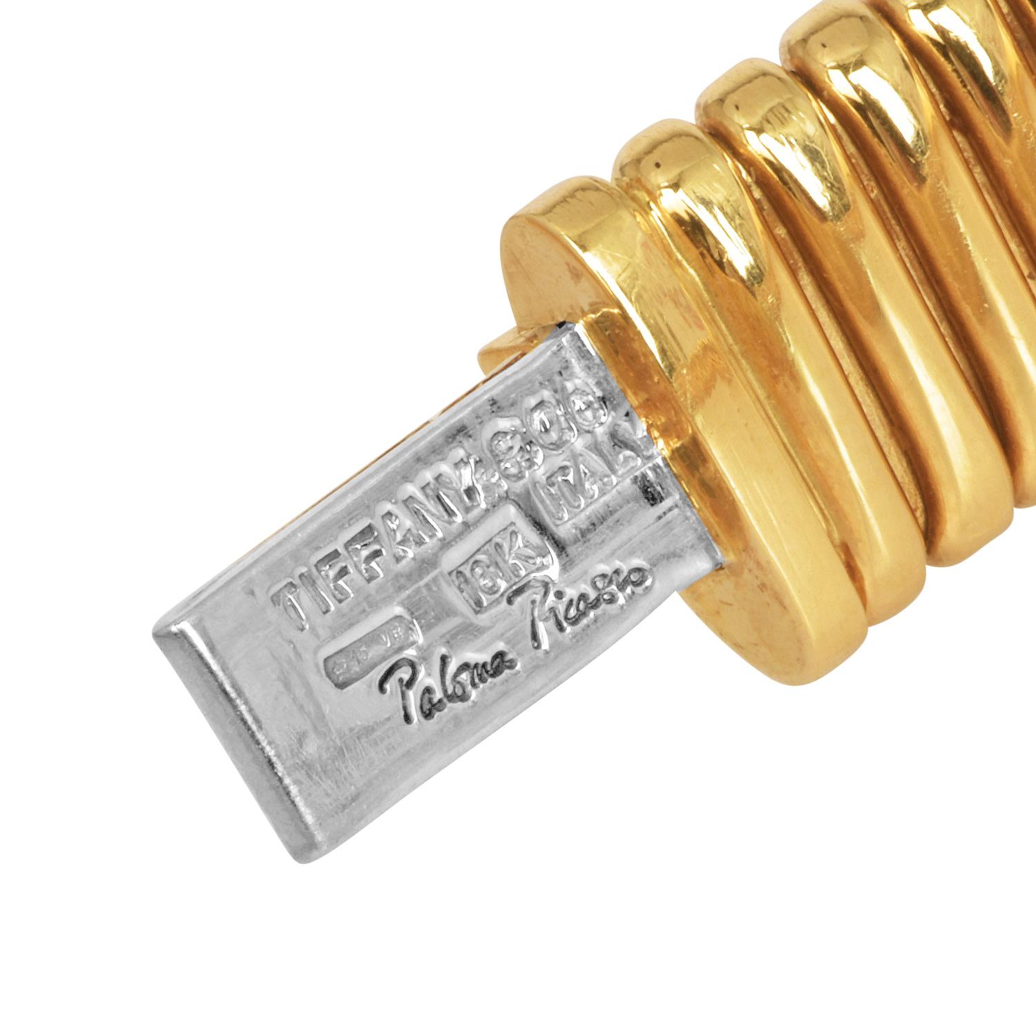 Paloma Picasso for Tiffany & Co. Collana con diamante e tubogas in oro 18 carati 2
