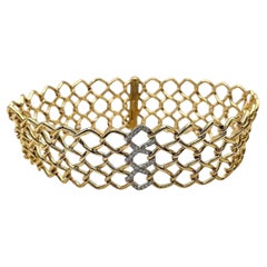 Tiffany & Co Paloma Picasso Diamond Choker Necklace 18K Yellow Gold & Platinum
