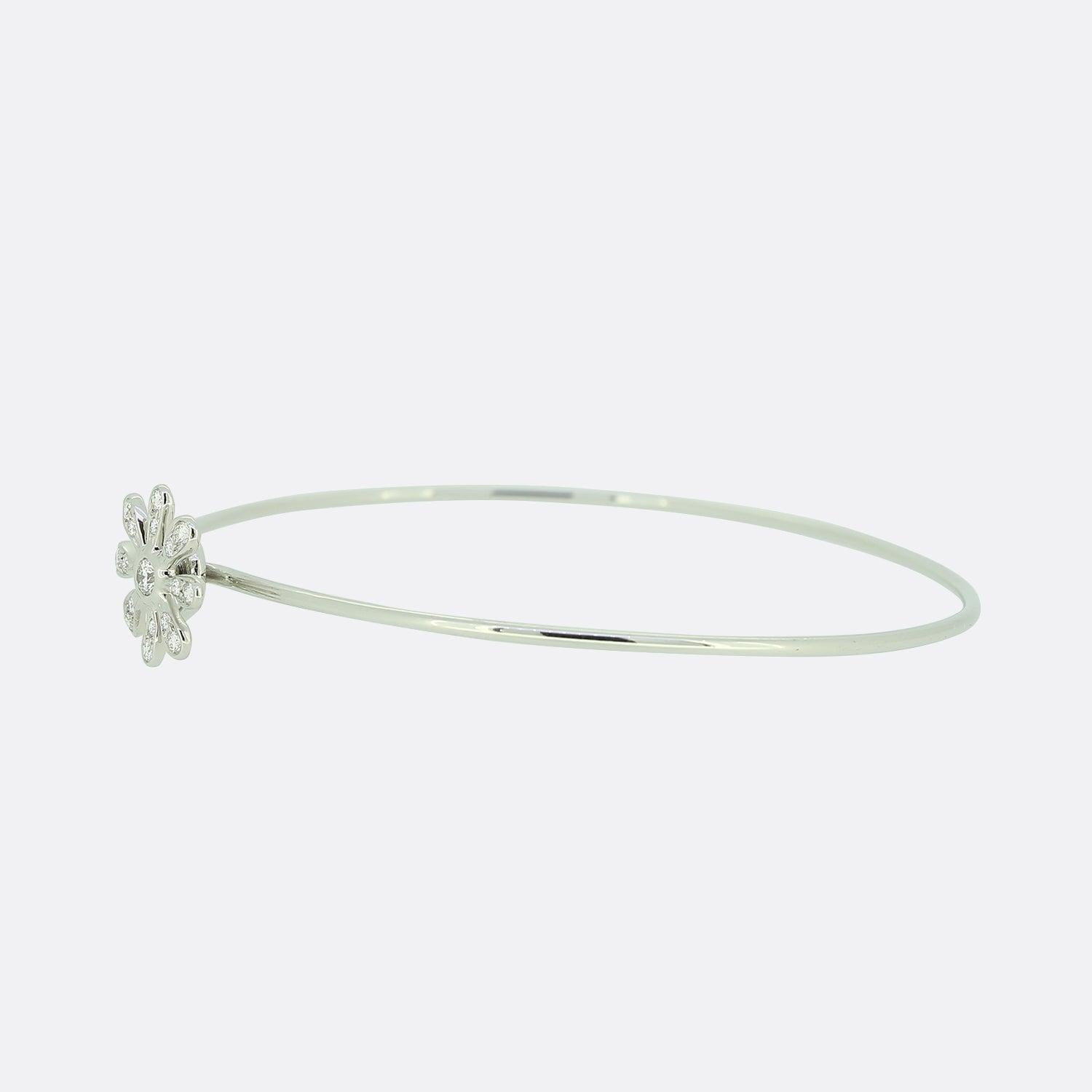 Brilliant Cut Tiffany & Co. Paloma Picasso Diamond Daisy Bangle For Sale