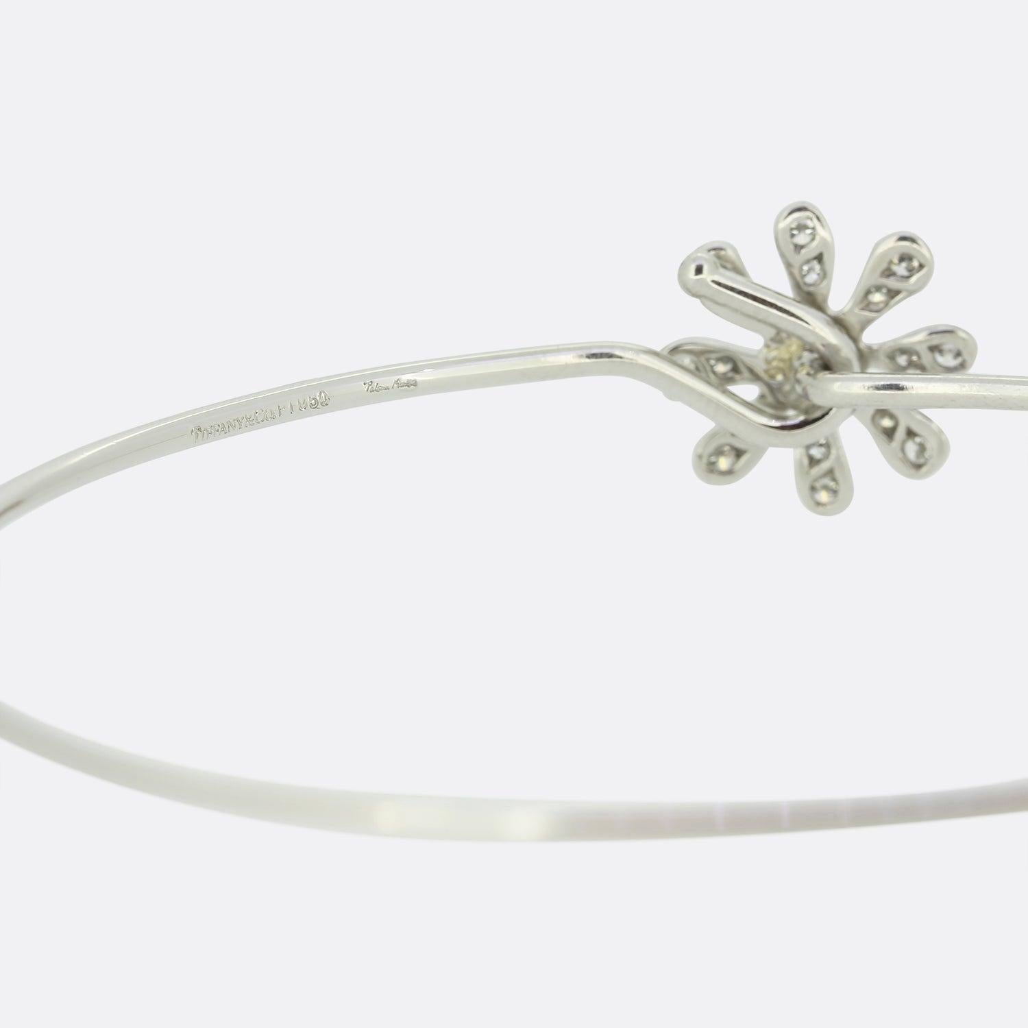 Tiffany & Co. Paloma Picasso Diamond Daisy Bangle For Sale 1